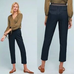 Anthropologie Essential Pull-On Sporty Trouser Navy Blue Size XS‎